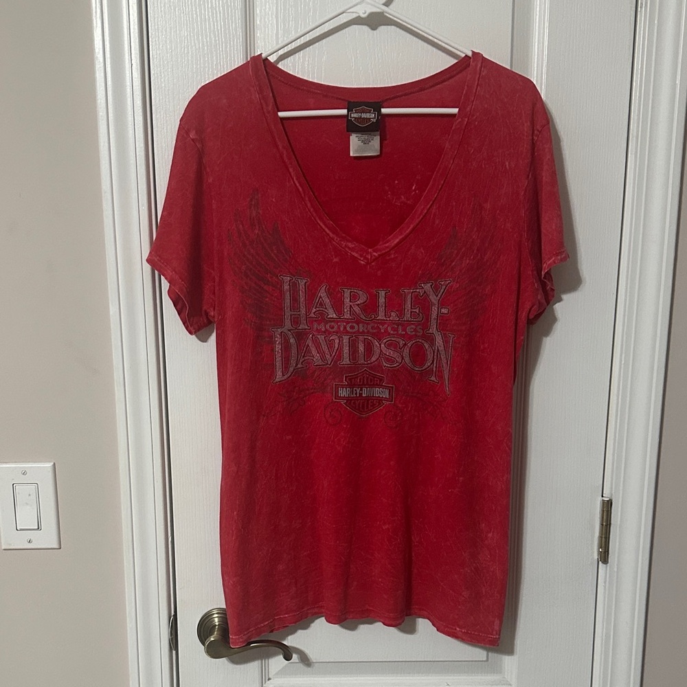 Harley-Davidson Women's Red Graphic Tee